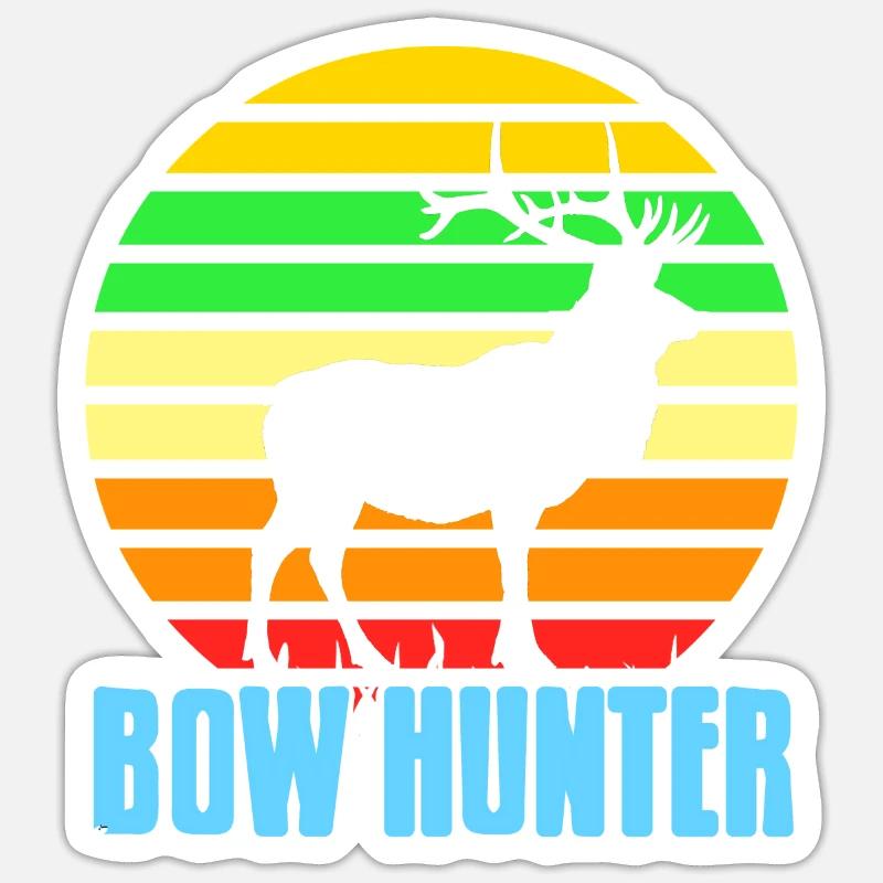 Bow Hunter - Sticker size S (10 x 10 cm) - white matte