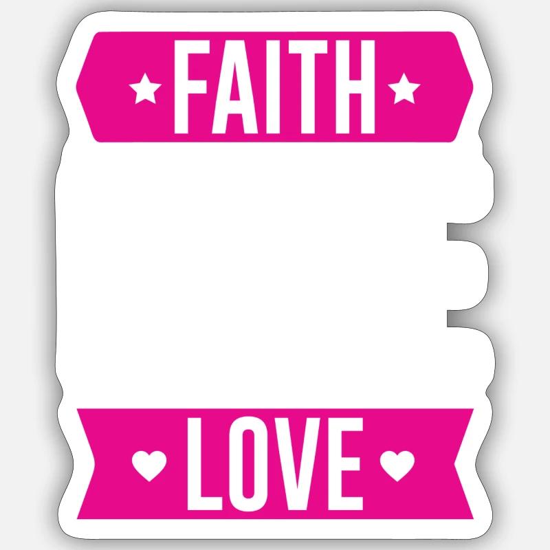 Bibelvers glaube hoffnung liebe - Sticker Größe S (10 x 10 cm) - Mattweiß