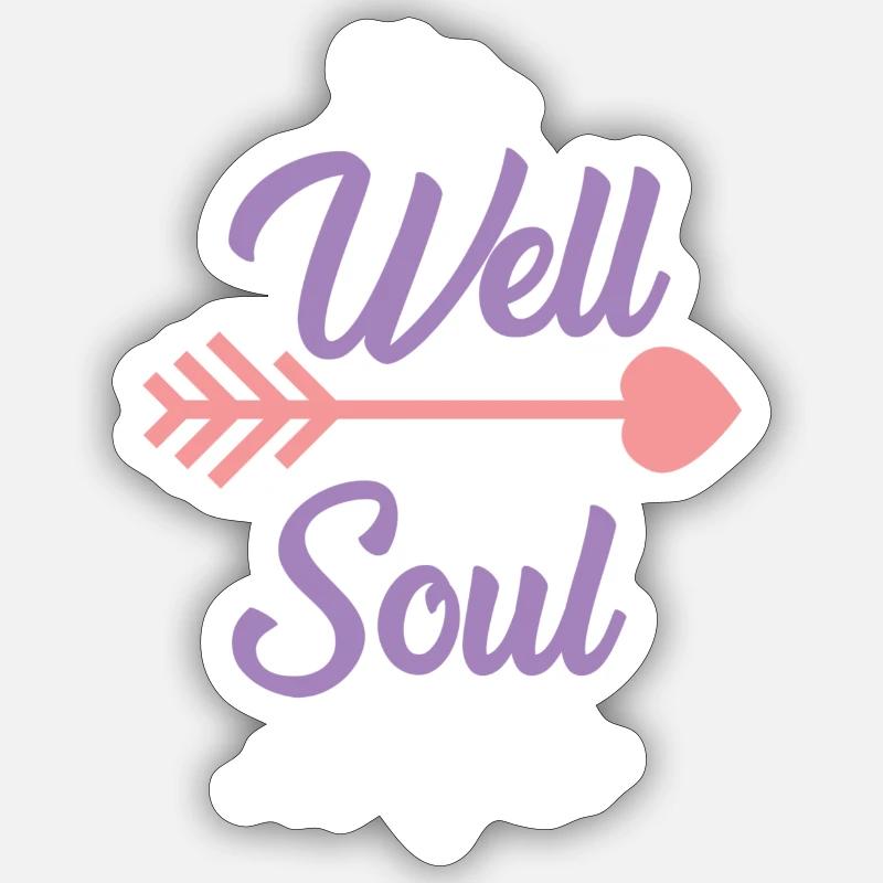 bibelvers seele jesus - Sticker Größe S (10 x 10 cm) - Mattweiß