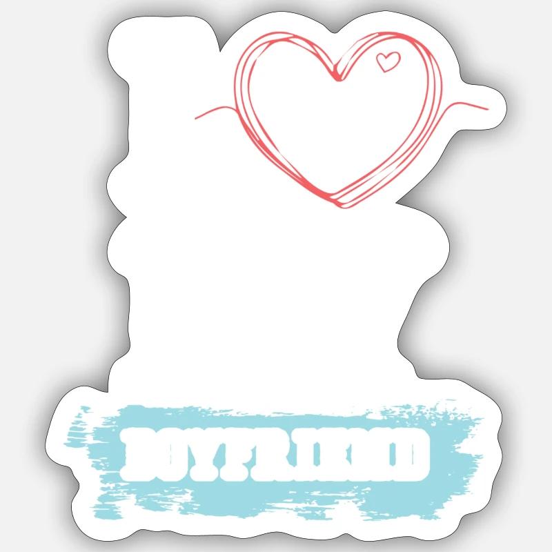 J’aime mes couples de copains Sticker taille S (10 x 10 cm)