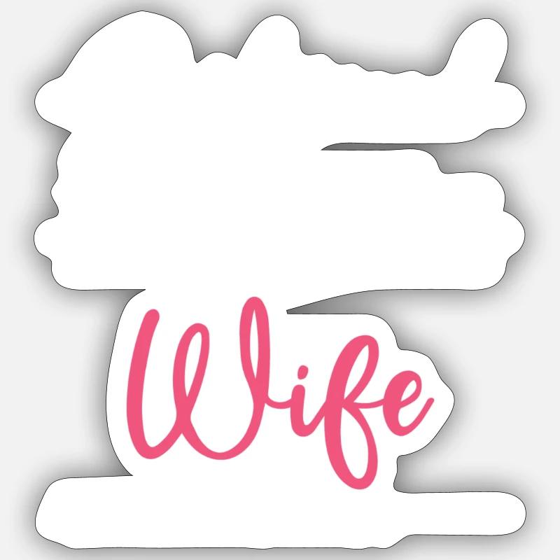 ehefrau paare liebe - Sticker Größe S (10 x 10 cm) - Mattweiß