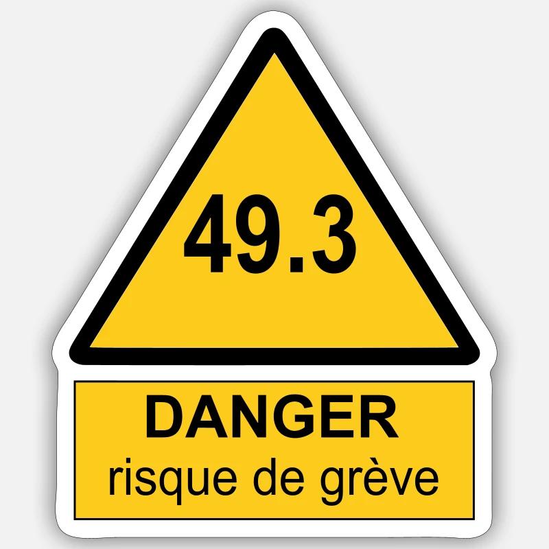 49.3 danger Sticker taille S (10 x 10 cm)