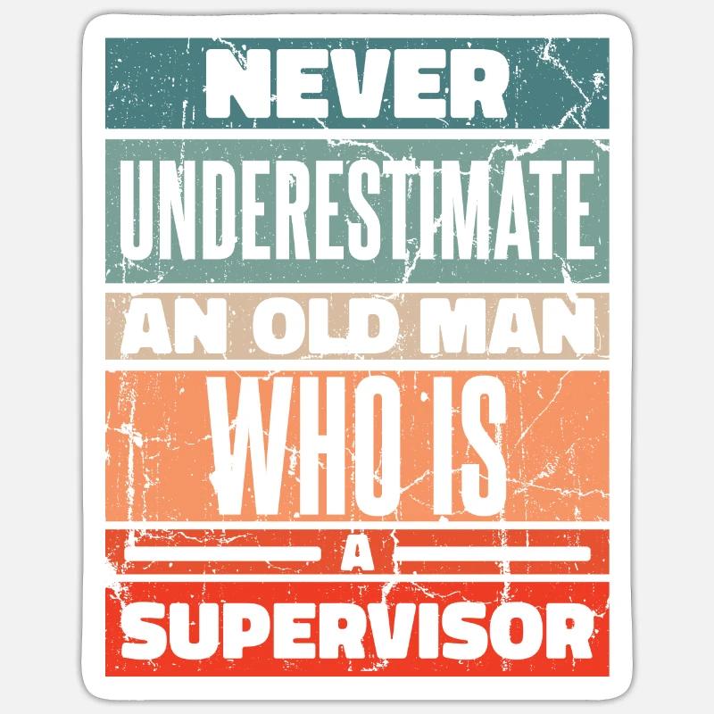 Supervisor profession - Sticker size S (10 x 10 cm) - white matte