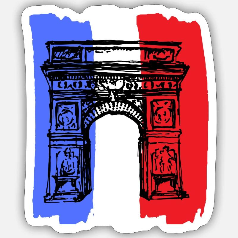 Arc de Triomphe - Sticker size S (10 x 10 cm) - white matte