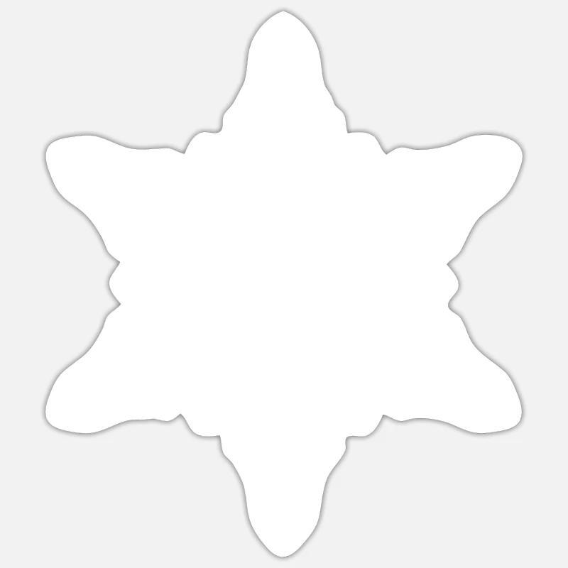Mandala étoilé - Sticker taille S (10 x 10 cm) - blanc mat