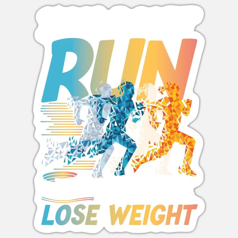 You Don't Run From All Your Problems Help You Lose Sticker Größe S (10 x 10 cm)