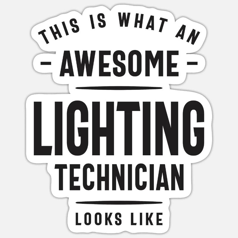 Toller Beruf als Lichttechniker - Sticker Größe S (10 x 10 cm) - Mattweiß