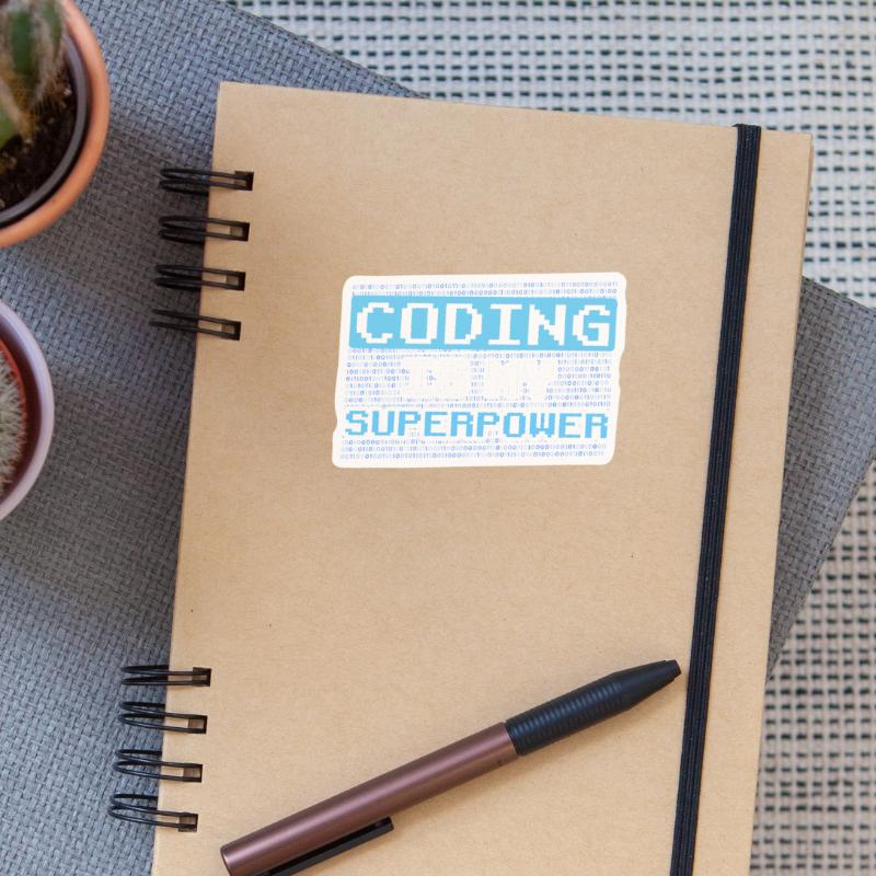 Coding Ist Meine Superkraft Coder Programmierer Sticker Größe S (10 x 10 cm)