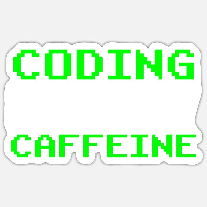 Programmation propulsée par le code de la caféine Sticker taille S (10 x 10 cm)
