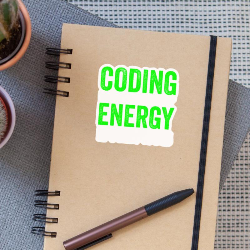 Programmieren Mit Energydrinks Coder Code Coding Sticker Größe S (10 x 10 cm)