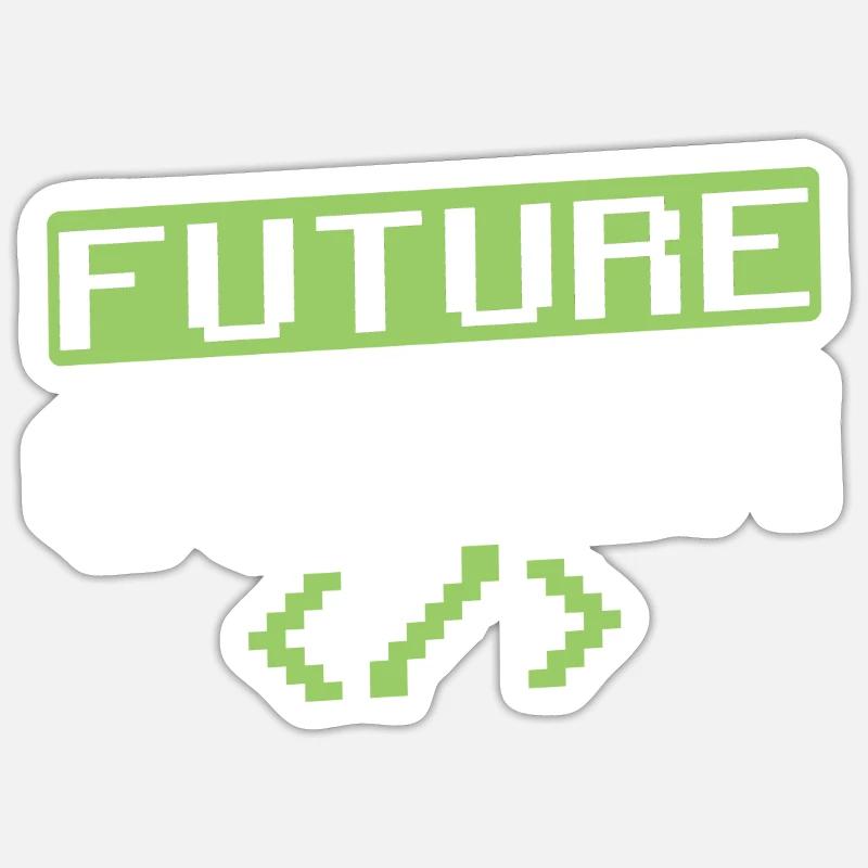Zukünftiger Coder Coding Programmierer Code - Sticker Größe S (10 x 10 cm) - Mattweiß
