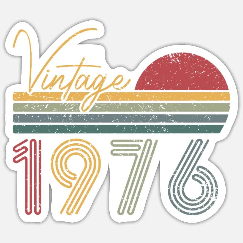 1976 Édition limitée - Sticker taille S (10 x 10 cm) - blanc mat