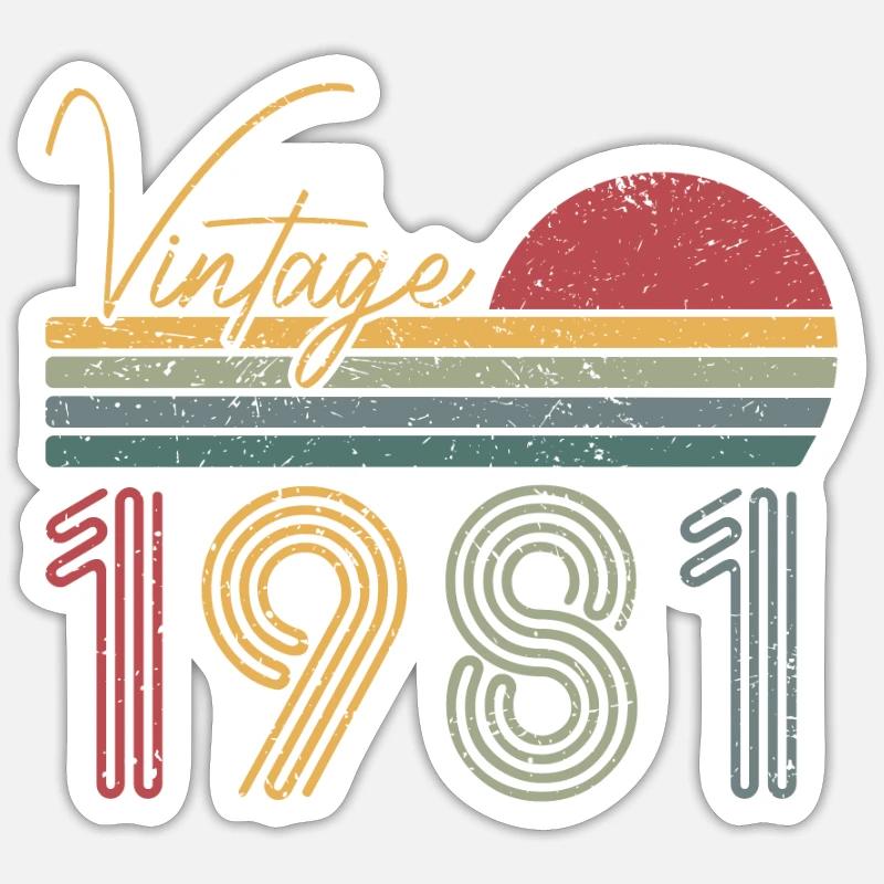 1981 Édition limitée - Sticker taille S (10 x 10 cm) - blanc mat