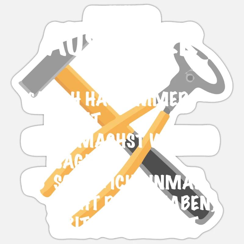 Ausbilder Spruch Geschenk Handwerker - Sticker Größe S (10 x 10 cm) - Mattweiß