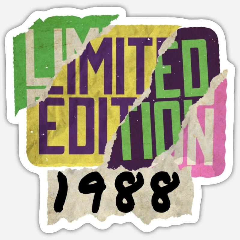 Édition limitée 1988 Graffiti - Sticker taille S (10 x 10 cm) - blanc mat