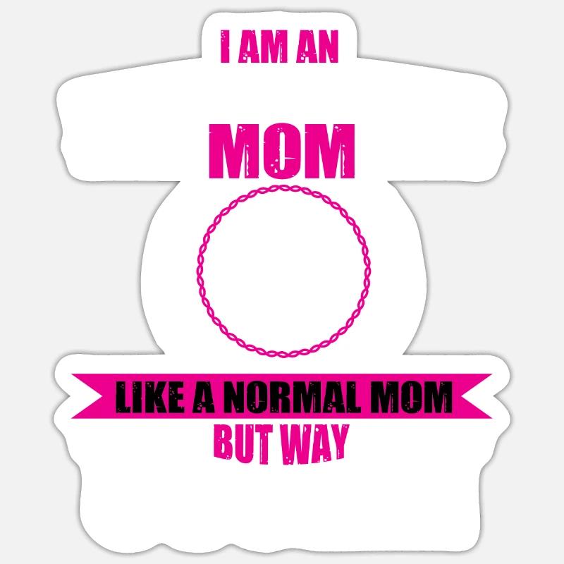 Baggerfahrer Mama - Sticker Größe S (10 x 10 cm) - Mattweiß