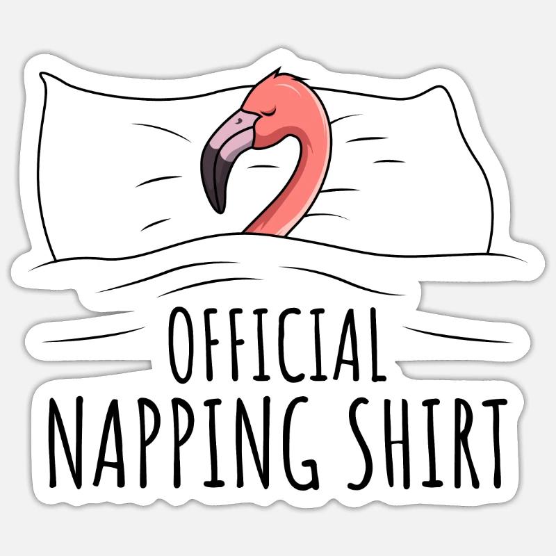 flamant - Sticker taille S (10 x 10 cm) - blanc mat