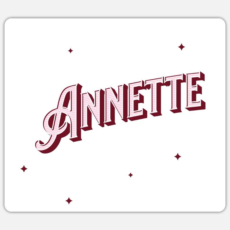 Annette name personalized - Sticker size S (10 x 10 cm) - white matte