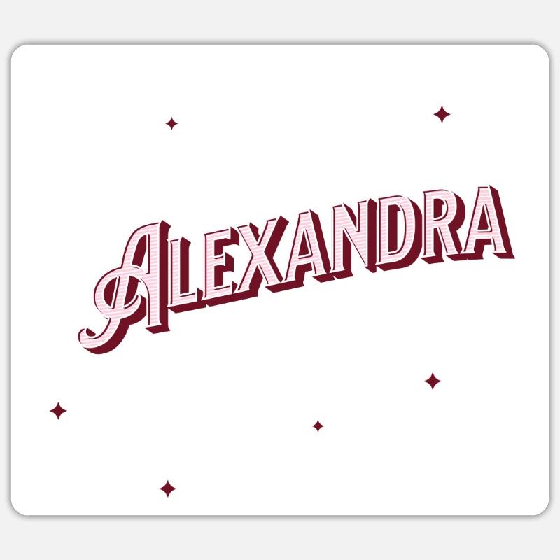 Alexandra name personalized - Sticker size S (10 x 10 cm) - white matte