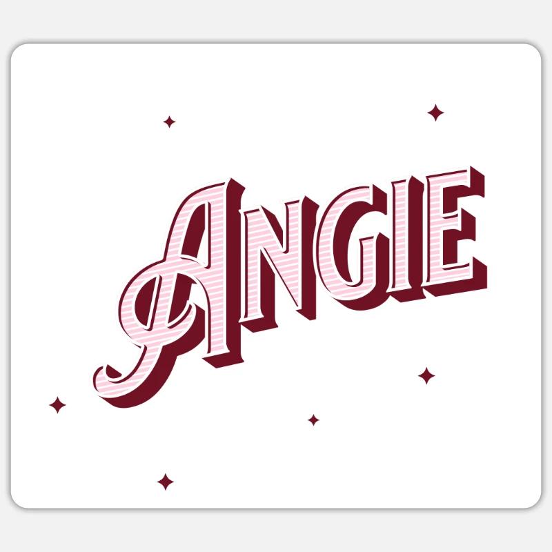 Angie name personalized - Sticker size S (10 x 10 cm) - white matte