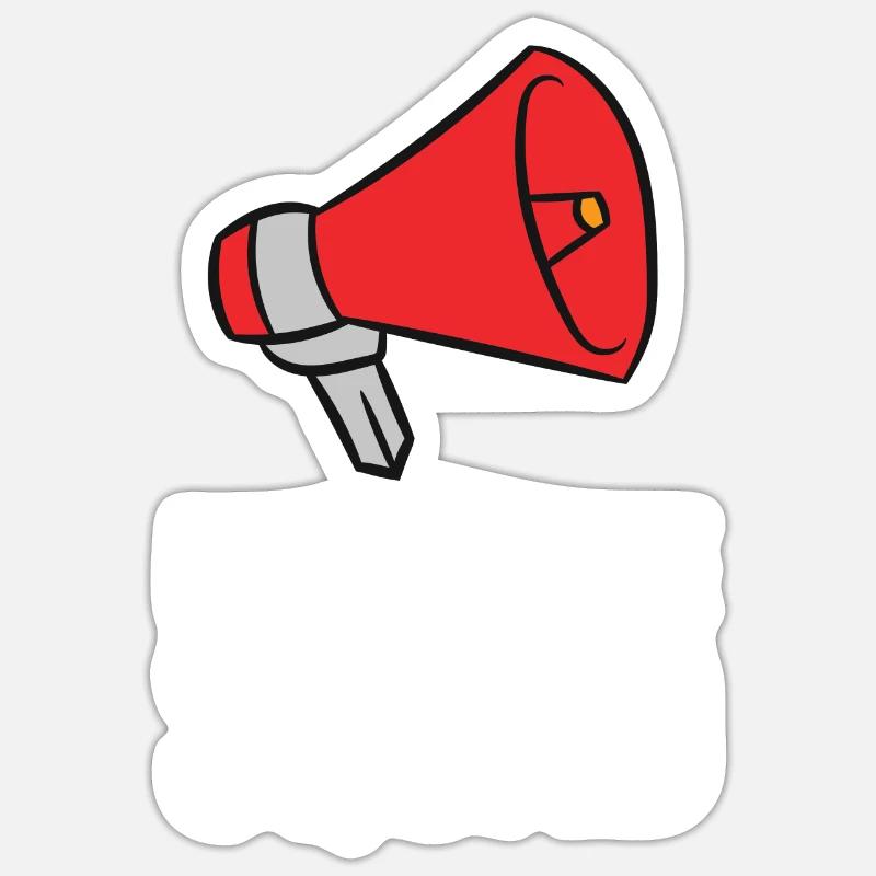 Mégaphones - Megaphone Squad - Sticker taille S (10 x 10 cm) - blanc mat