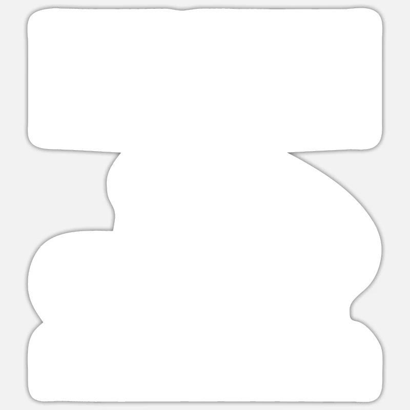 Eine Runde Freizeitpark Rollercoaster Achterbahn - Sticker Größe S (10 x 10 cm) - Mattweiß