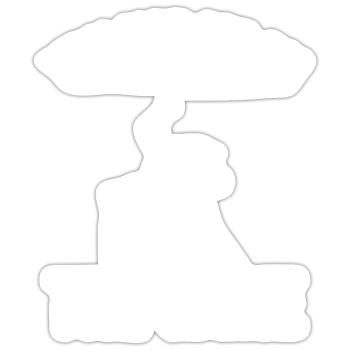 Lustiger Stabhochsprung Stabhochsprung - Sticker Größe S (10 x 10 cm) - Mattweiß - Vorne
