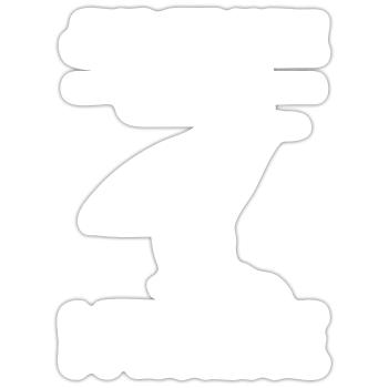 Lustiger Stabhochsprung Stabhochsprung - Sticker Größe S (10 x 10 cm) - Mattweiß - Vorne