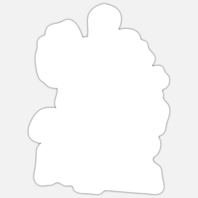 Volleyball - Sticker Größe S (10 x 10 cm) - Mattweiß