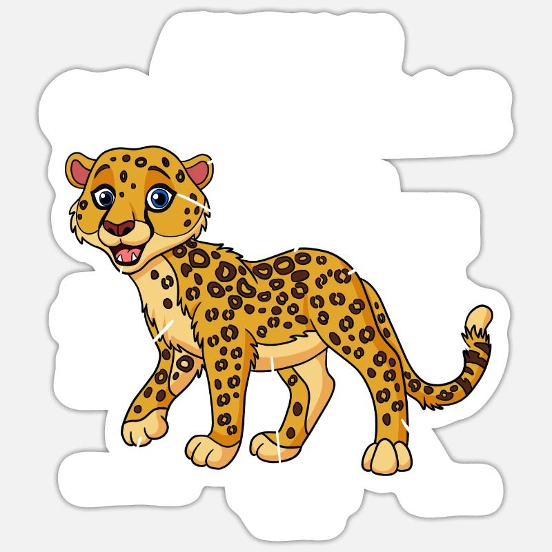 Anatomie d’un jaguar - Sticker taille S (10 x 10 cm) - blanc mat