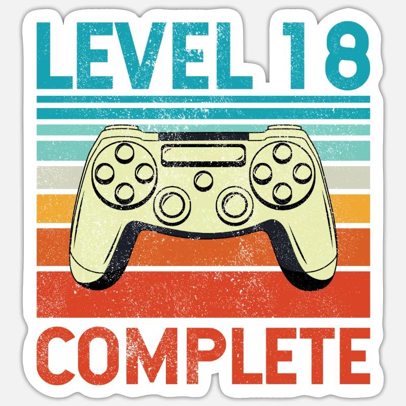Level 18 Complete Sticker size S (10 x 10 cm)
