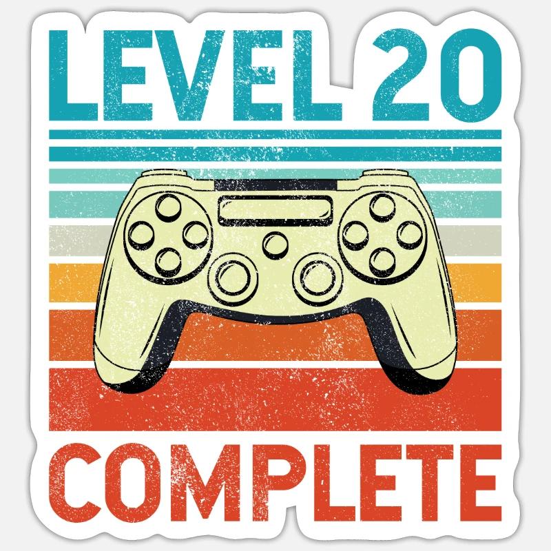 Level 20 Complete Sticker size S (10 x 10 cm)