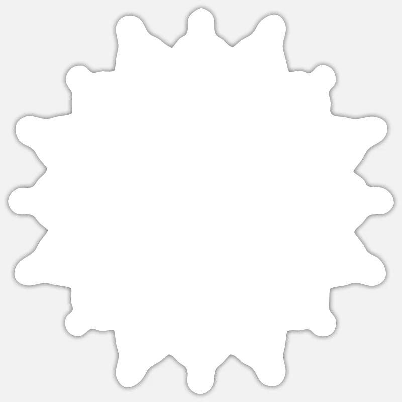 Fleur Mandala - Sticker taille S (10 x 10 cm) - blanc mat