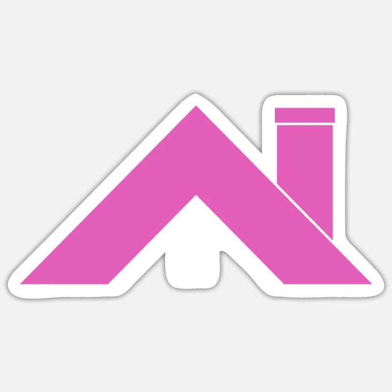Toit de la maison Sticker taille S (10 x 10 cm)