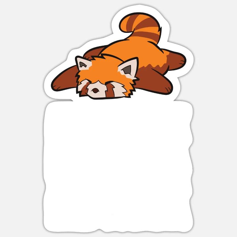 Roter Panda Sei immer du selbst, außer du kannst - Sticker Größe S (10 x 10 cm) - Mattweiß