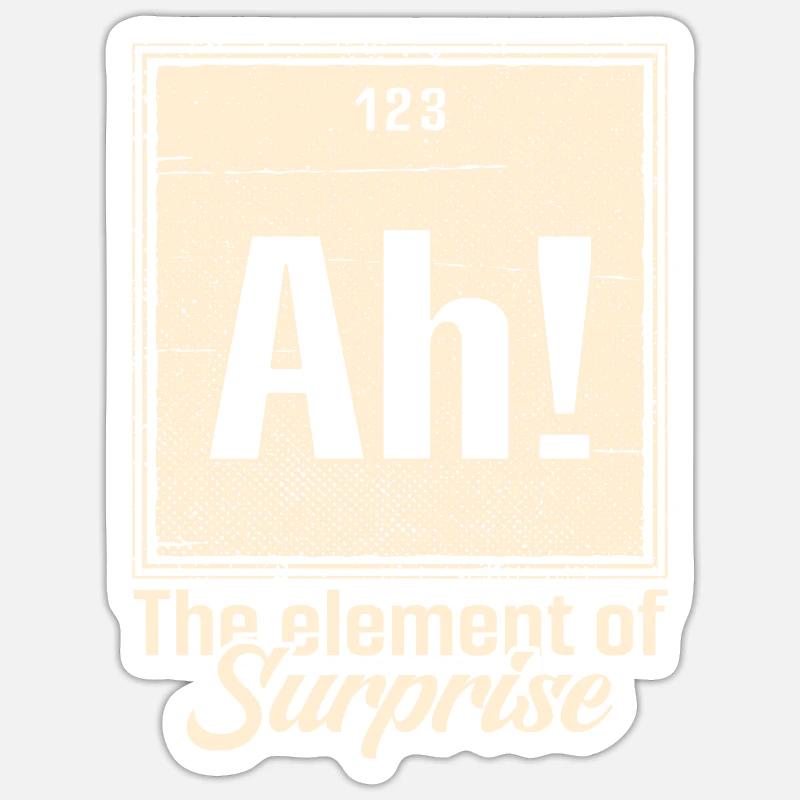 Laboratory Chemist Chemistry Profession Element Pun Sticker size S (10 x 10 cm)