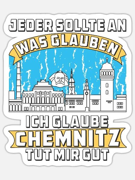 CHEMNITZ TUT MIR GUT - Sticker Größe S (10 x 10 cm) - Mattweiß