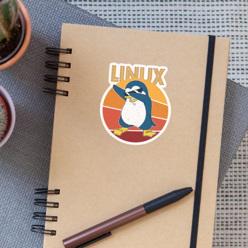 Linux Admin Cool Penguin Nerd Informatics Sticker taille S (10 x 10 cm)