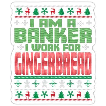 Banker Christmas Quote - Sticker size S (10 x 10 cm) - white matte - Front