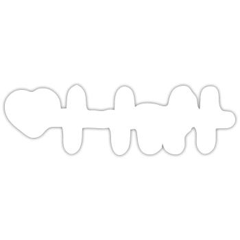 Llama Heartline Llama Farmer Llama Heartbeat Heart - Sticker taille S (10 x 10 cm) - blanc mat - Devant