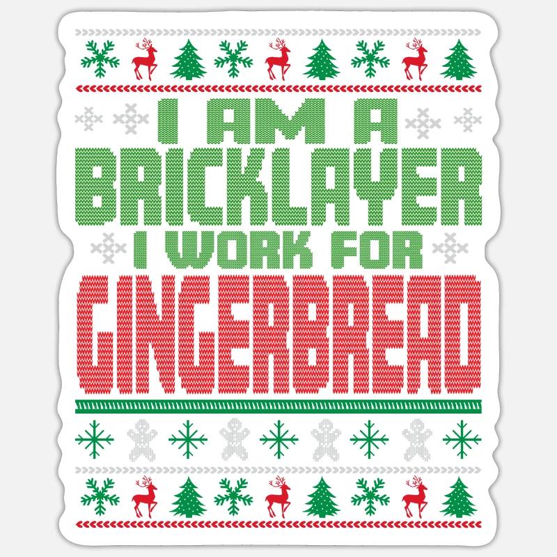 Mason Noël dicton - Sticker taille S (10 x 10 cm) - blanc mat