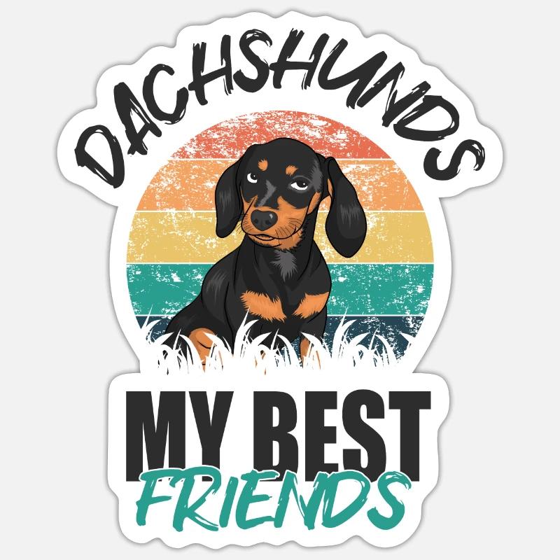 Dackel Sticker Größe S (10 x 10 cm)