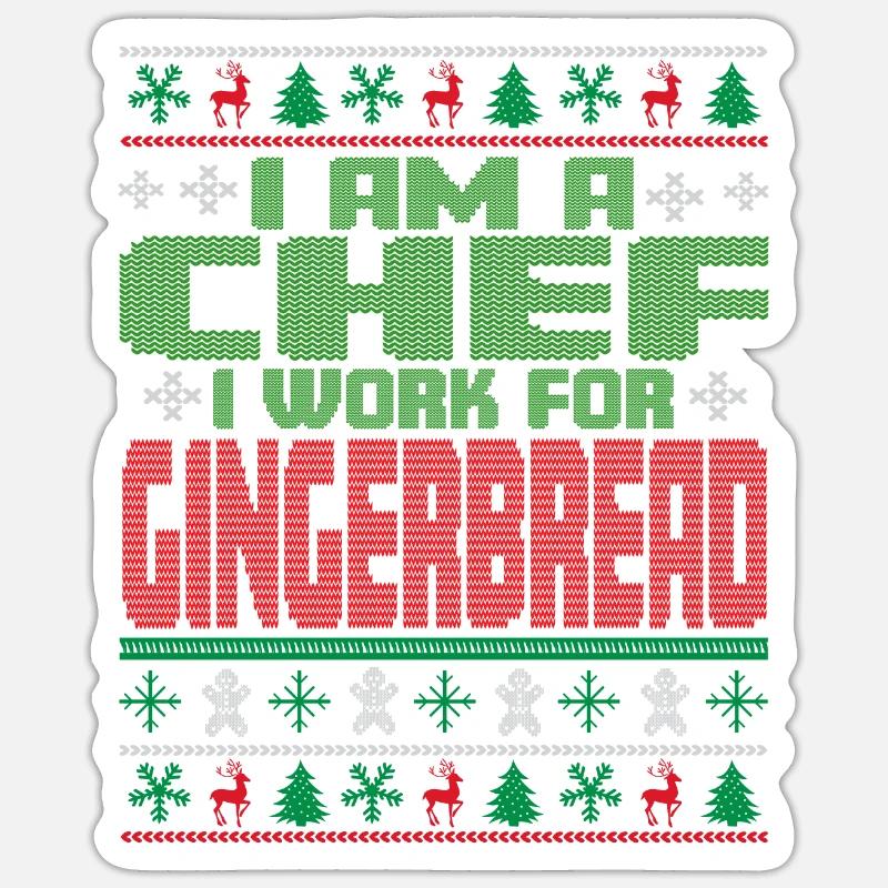 Citation du chef Noël Sticker taille S (10 x 10 cm)