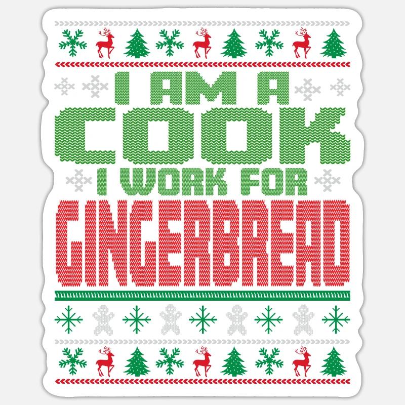 Citation du chef Noël - Sticker taille S (10 x 10 cm) - blanc mat