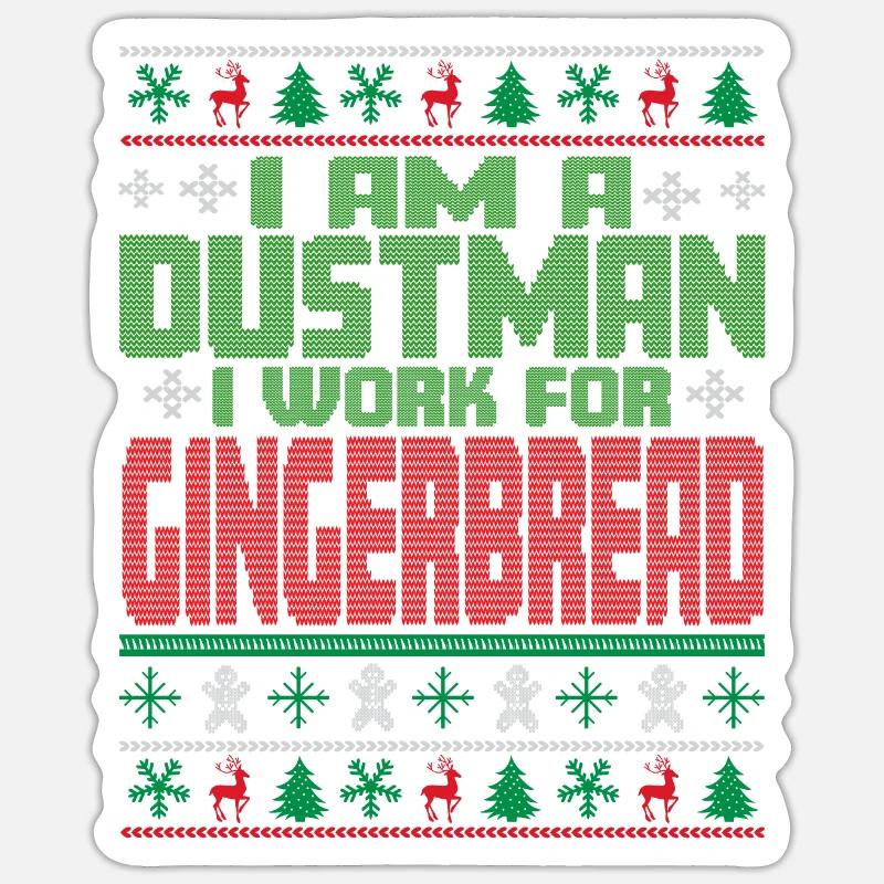 Garbage Man Christmas Saying - Sticker size S (10 x 10 cm) - white matte