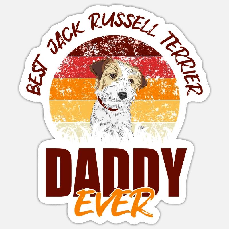 Jack Russell Terrier - Sticker Größe S (10 x 10 cm) - Mattweiß