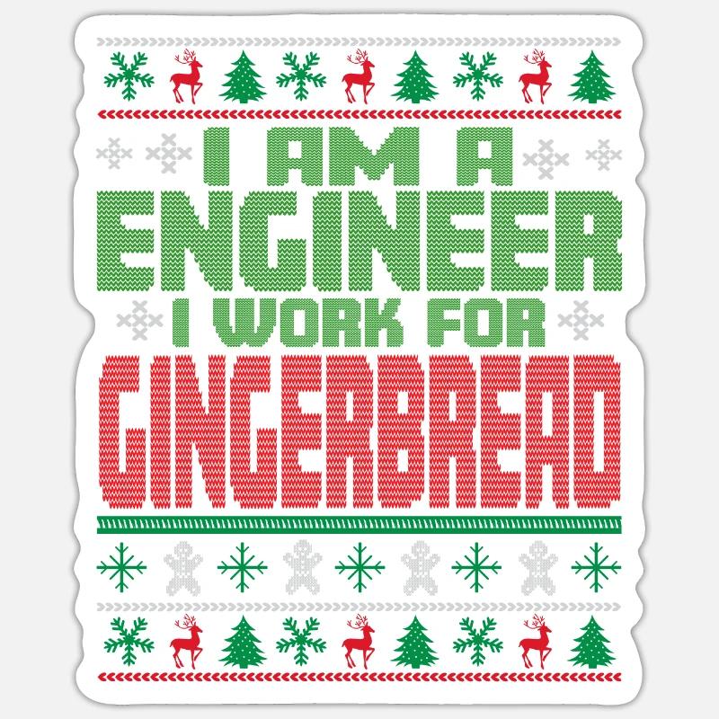 Engineer Christmas Saying - Sticker size S (10 x 10 cm) - white matte