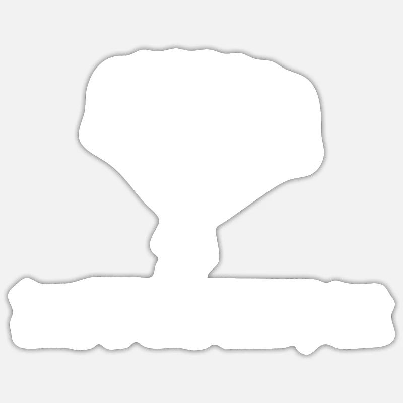 Oh parachute - Sticker taille S (10 x 10 cm) - blanc mat