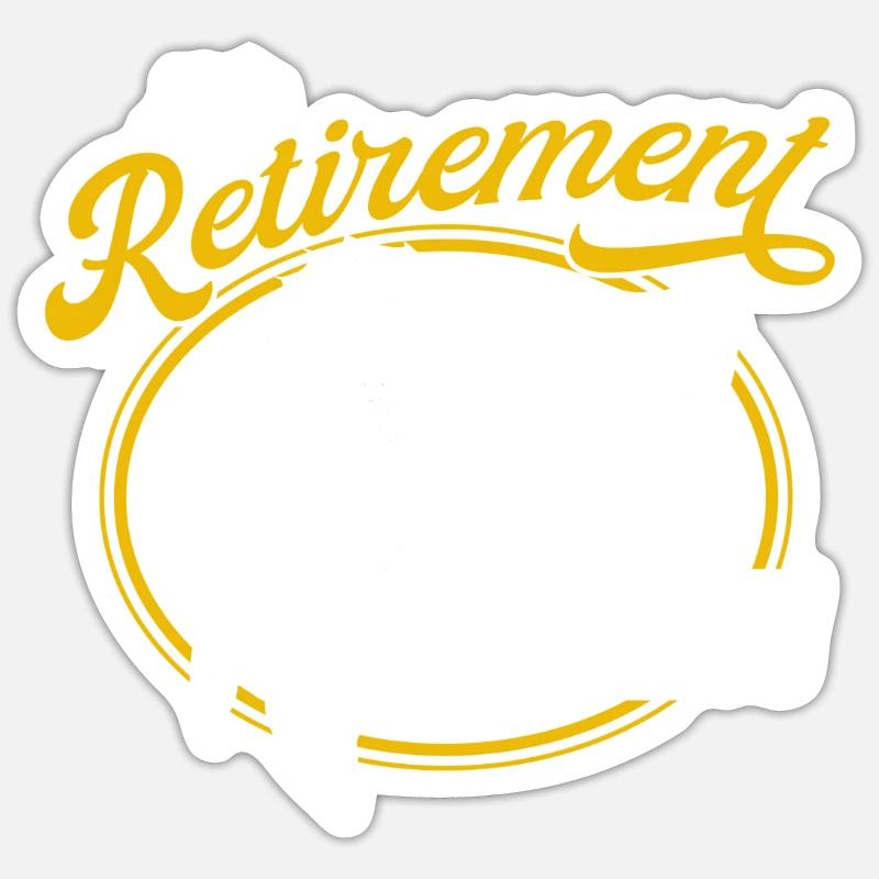 Pêcher mon plan pour la retraite Sticker taille S (10 x 10 cm)