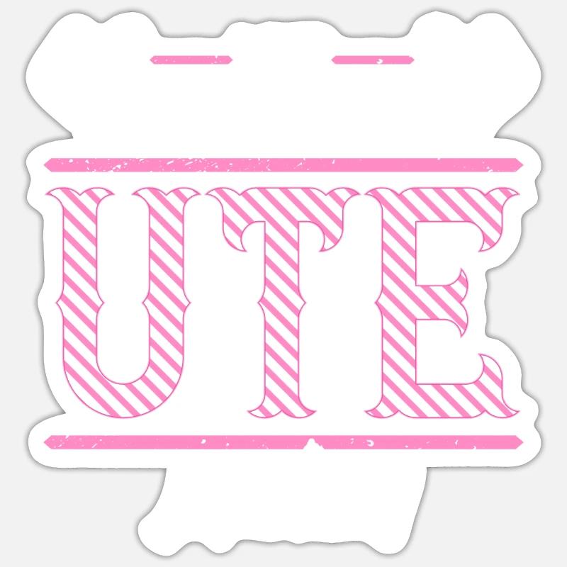 Ute Geschenkidee Geschenk Geburtstag Sticker Größe S (10 x 10 cm)